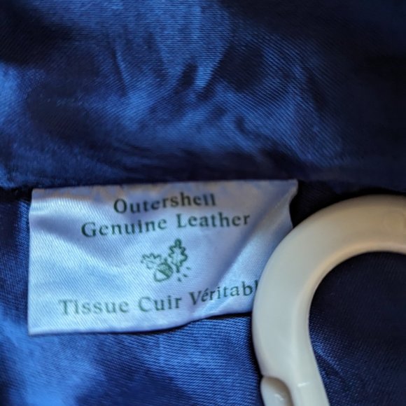 Vintage Danier Suede leather jacket Skirt 2-PC Suit Set, Cobalt Blue , Size S - Picture 14 of 15